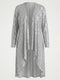 Chiffon Long Sleeves Asymmetrical Jacket With Sequins