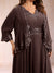Chiffon 3/4 Sleeves Mother's Cardigan With Beading Appliques Lace
