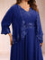 Chiffon 3/4 Sleeves Mother's Cardigan With Beading Appliques Lace