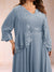 Chiffon 3/4 Sleeves Mother's Cardigan With Beading Appliques Lace