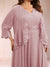 Chiffon 3/4 Sleeves Mother's Cardigan With Beading Appliques Lace