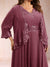 Chiffon 3/4 Sleeves Mother's Cardigan With Beading Appliques Lace