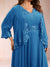 Chiffon 3/4 Sleeves Mother's Cardigan With Beading Appliques Lace