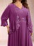 Chiffon 3/4 Sleeves Mother's Cardigan With Beading Appliques Lace