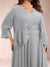Chiffon 3/4 Sleeves Mother's Cardigan With Beading Appliques Lace