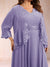 Chiffon 3/4 Sleeves Mother's Cardigan With Beading Appliques Lace