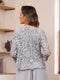 Lace Chiffon 3/4 Sleeves Mother's Jacket With Appliques Lace