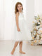 A-Line/Princess Lace Sleeveless V-Neck Knee-Length Flower Girl Dresses