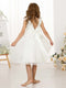 A-Line/Princess Lace Sleeveless V-Neck Knee-Length Flower Girl Dresses