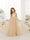 A-Line/Princess Lace 3/4 Sleeves Scoop Neck Floor-Length Flower Girl Dresses