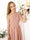 A-Line/Princess Chiffon Short Sleeves One-shoulder Asymmetrical Junior Bridesmaid Dresses