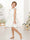A-Line/Princess Satin Short Sleeves Scoop Neck Mini Flower Girl Dresses