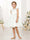 A-Line/Princess Satin Short Sleeves Scoop Neck Mini Flower Girl Dresses