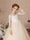Ball-Gown Lace Long Sleeves Cap Straps Floor-Length Flower Girl Dresses