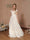 A-Line/Princess Lace Short Sleeves Square Neck Floor-Length Flower Girl Dresses