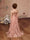 A-Line/Princess Lace Chiffon Sleeveless Scoop Neck Floor-Length Junior Bridesmaid Dresses