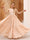A-Line/Princess Short Sleeves Scoop Neck Floor-Length Junior Bridesmaid Dresses