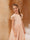 A-Line/Princess Lace Short Sleeves Scoop Neck Floor-Length Junior Bridesmaid Dresses