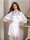 Silk Satin Short/Mini Solid Color Bride Robes with Lace Trim