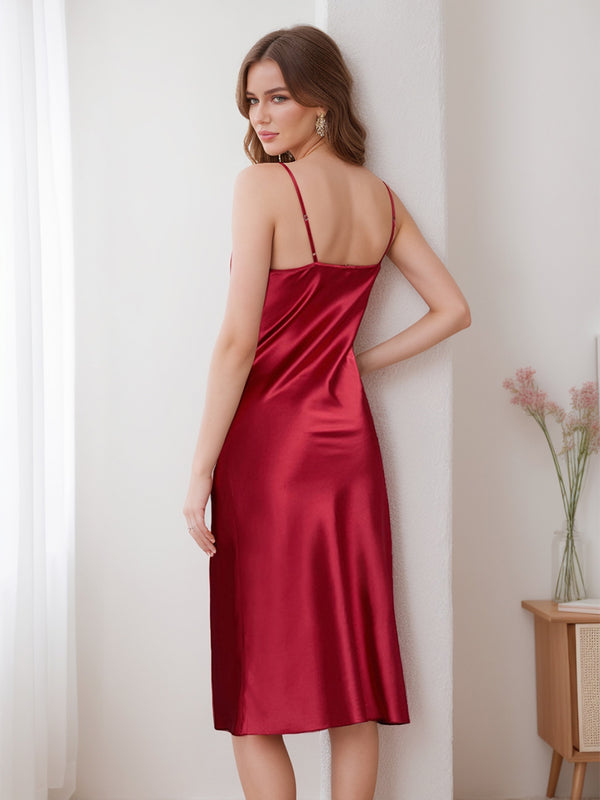 Women's Spaghetti Straps Sexy Robes with Split Side