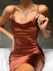Women's Spaghetti Straps Sexy Robes with Split Side