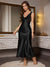 Sheath/Column V-Neck Sleeveless Luxurious Robes with Lace Appliques