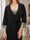 Women's Floral Embroidery Spaghetti Straps Short Robe Set
