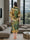 Brown Hand Painted Ink Landscape Printed Floral Women's Robes