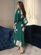 Hand Painted Watercolor Flower Tea-Length  Women's Robes