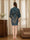 Dark Blue Hand Painted Plum Flower Short/Mini Women's Robes