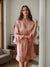Solid Color Sexy Silk Satin Short/Mini Women's Robes with Ruffles
