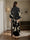 Black Printed Magnolia 3/4 Sleeves Long Women's Robe
