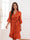 Women's V-Neck Half Sleeves Knee-Length Bridal Robes with Ruffles