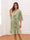 Women's V-Neck Half Sleeves Knee-Length Bridal Robes with Ruffles