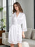 Women's Long Sleeves Short/Mini Bridal Robes with Appliques
