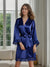 Women's Long Sleeves Short/Mini Bridal Robes with Appliques