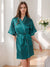 Women's Half Sleeves Short/Mini Solid Colored Robes