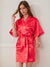 Women's Half Sleeves Short/Mini Solid Colored Robes