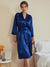 Women's 3/4 Sleeves Knee-Length Solid Colored Casual Robes