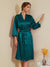 Women's 3/4 Sleeves Knee-Length Solid Colored Casual Robes