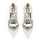 Women's Lace Closed Toe Rhinestone Stiletto Heel Evening Shoes