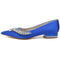 Women's Silk Satin With Flat Heel Closed Toe Rhinestone Party Shoes