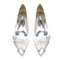 Women's Silk Satin With Flower Pearl Rhinestone Closed Toe Flat Heel Party Shoes