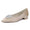 Women's Silk Satin Closed Toe With Rhinestone Flat Heel Wedding Shoes