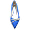 Women's Silk Satin With Closed Toe Flat Heel Evening Shoes