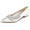 Women's Silk Satin Flat Heel With Closed Toe Rhinestone Wedding Shoes