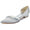 Women's Silk Satin With Pearl Closed Toe Flat Heel Wedding Shoes