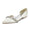 Women's Silk Satin Closed Toe With Flat Heel Rhinestone Wedding Shoes