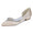 Women's Silk Satin Closed Toe With Rhinestone Flat Heel Wedding Shoes