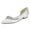 Women's Silk Satin Closed Toe With Rhinestone Flat Heel Wedding Shoes